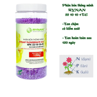 Phân npk thông minh tan chậm Rynan 22-10-10+TE,dùng cho hoa sứ,phong lan, bonsai