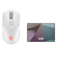 【MSI 微星】VERSA 300 WIRELESS WHITE-白+MSI GD22電競鼠墊