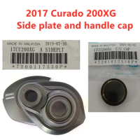 Original SHIMANO Fishing Reel part side plate and handle cap for 2017 CURADO 200XG Right Hand