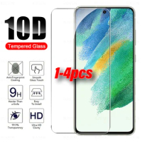 1-4pcs Tempered Glass For Samsung Galaxy S21 FE Screen Protector For Samsun S 21 S21FE Full Cover Protective Mobile Phones Film