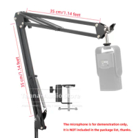 For RODE NT-USB NT USB MINI Cantilever Table Desk Recording Mic Holder Mount Tabletop Clamp Suspension Boom Arm Microphone Stand