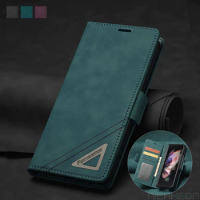 Leather Wallet Case For Samsung Galaxy Z Fold 5 4 3 5G Fold3 Fold4 Fold5 Luxury Card Holder Phone Bag Magnetic Flip Book Etui