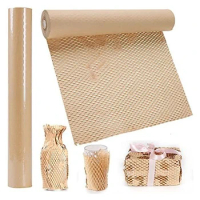 Honeycomb Cushioning Wrap Roll, Kraft Wrapping Paper, Gift Packing Paper