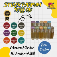 Cetak Stiker tutup botol Parfum Roll on - Custom (Minimal Order 5 Lembar)