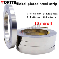 Nickel Strip 10m 0.1/0.12/0.15/0.2 mm Thickness Nickel Tap for 18650 26650 Cell Battery Pack Spot Welding and Soldering