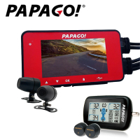 【PAPAGO!】GoSafe 486C TS秒錄機車前後雙鏡紀錄器+M10E 機車胎壓(行車胎壓組)