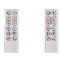 2X Replacement Remote Control For Dyson HP04 HP05 HP06 HP09 Air Purifier Fan Heating And Cooling Fan (Silver)