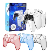 Transparent Hard Shell For PS5 Controller Protective Crystal Case Clear Cover for Playstation5 Gamepad Accessories