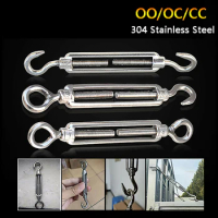 304 Stainless Steel OO/OC/CC Turnbuckle Wire Rope Straining Tensioner M4 M5 M6 M8 M10 M12 M14 M16