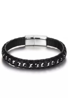 Trendyshop 型男編織皮手環