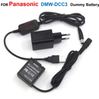 DMW-DCC3 DC Coupler DMW-BLB13 Dummy Battery+Power Bank USB Cable+Quick Charger For Panasonic Lumix DMC-G1 GH1 GF1 G2 G10 G2K G2R