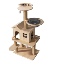 Wholesale 2022 Hot Sale Wood Large Cat Climbing Tree Kittens Activity Tower High Climbing Cat Tree