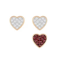 Swarovski 施華洛世奇 SWAROVSKI施華洛世奇水晶耳環祝福心紅色5272369 1pc