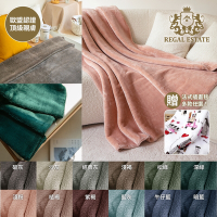 【買一送一】REGAL芮格居家 歐盟認證頂級法蘭絨毯-單人毯送可愛插畫毯