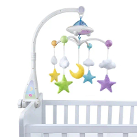 On Sale Moon and Star Quran Cot Mobile - Quran, Lights and Sound - Islamic Baby Cot Mobile - Light P