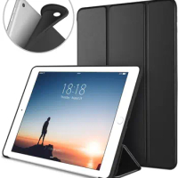 For iPad 9.7 2017 2018 Case, PU Leather Shell with Silicone Soft Back Cover Supports Auto Wake/Sleep for iPad 9.7 6th 5th Gen