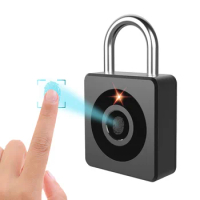 Smart Thumbprint Door Padlocks Rechargeable Door Lock Fingerprint Smart Padlock USB Keyless Quick Unlock P6 For travel suitcases