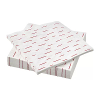 SNÖKRABBA 餐巾紙, 具圖案 亮紅色/白色, 33x33 公分