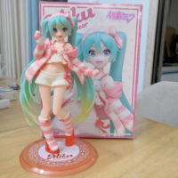 New Original Hatsune Miku Costumes Figure 18cm Taito Anime Figure Cute Room Wear Home Clothing Action Collectible Toys Gift