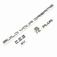 For BYD Yuan Plus Atto 3 Tang Silver Back Rear Trunk Letter Black Logo 1pc