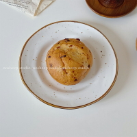 復古早餐盤 ins風手繪餐具 可愛甜點盤 陶瓷小盤子