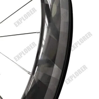 EXPLORER X Weave 30/35/38/40/45mm Depth 700 Bike Wheel Fixed Gear Carbon Bike Wheelset RIDEA 20/24 V Brake Carbon Wheelset