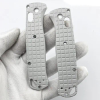 1PC Aluminium Alloy Blade Handle Patch for Benchmade 535 Knife Lattice Texture Aluminium Alloy Bugout 535 Patch DIY Accessories
