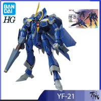 Original box In Stock BANDAI Original HG MACROSS PLUS YF-21 Assembly Models Ver. Anime Action Figures Model Collection Toy