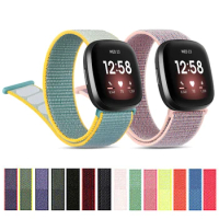 Nylon Solo Strap for Fitbit Versa 3 2 1 Versa Lite Band Smart Watch Replacment Watchbands Bracelet for Fitbit Versa 3 Sense Band