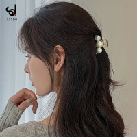 韓國氣質優雅珍珠半頭抓夾女夏發飾發夾鯊魚夾小號后腦勺頭發夾子