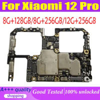Unlocked Mainboard For Xiaomi 12 Pro Mi 12 Pro Motherboard 128GB 256GB Main Circuits Board With Full Chips Full Test Logic Board