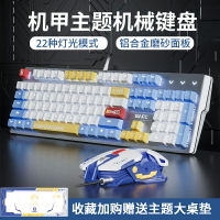 【0號機甲】主題機械鍵盤鼠標滑鼠套裝有線電競游戲青茶黑軸電腦辦公