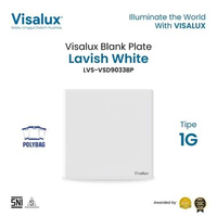 Visalux Blank Plate Lavish Series - 1G White / Plat Kosong Penutup Saklar/Stop Kontak Premium (LVS-V