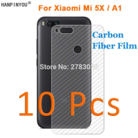 10 Pcs/Lot For Xiaomi Mi A1 / 5X MiA1 5.5" Durable 3D Anti-fingerprint Transparent Carbon Fiber Back Rear Film Screen Protector