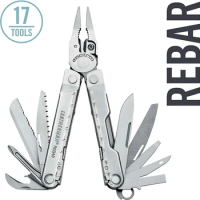 LEATHERMAN, Rebar Multitool with Premium Replaceable Wire Cutters and Saw, Stainless Steel with Sheath