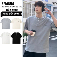 Áo Thun Tổ Ong Nam Nữ Cổ Cúc Ngắn Tay ZONEF CLUB Vải Cotton Waffle Form Regular Thoáng Mát  ATC
