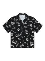 เสื้อเชิ้ตแขนสั้นผู้ชาย Relax Oxford Shirt (Minions) สีดำ