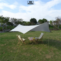 3x4 Outdoor Tarp Tent Waterproof Sun Shelter for Tourism Picnic Hexagon Sunshade Canopy Camping Awning Pergola Flysheet 3x4