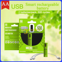 Baterai Cas Rechargeable Micro USB 2PCS