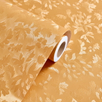 金黃色加厚自粘墻紙防水3d立體墻貼臥室客廳防潮自貼壁紙彩裝膜