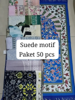 PAKET 50 PCS, SAJADAH SUEDE MOTIF JUMBO, UK 70 X 110 CM, BAHAN SUEDE LEMBUT HALUS