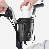 Bicycle Water Bottle Bag, 1.6L Handlebar Bag, Portable Bike Front Bag, Insulated Handlebar Bag for Brompton MTB Bike Accessories