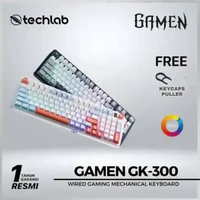 GAMEN GK300 / GK-300 Keyboard Gaming Membrane RGB Knob Anti-Ghosting WHITE