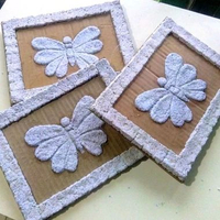 CRAFT Kolase kupu kupu berbahan dasar bubur kertas untuk prakarya Sekolah