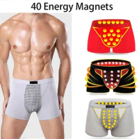 Men Breathable Milk Silk Underwear Boxer Brief Shorts Bulge Pouch Male Sexy Magnetic Therapy Physiological Health Underpant