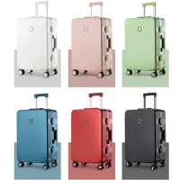 20"22"24"26 Inch Carrier Aluminium Frame Large Men Travel Suitcase With Wheels Carry On Trolley Rolling Luggage Valises Voyage