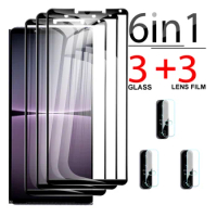6in1 For Sony Xperia 1 IV 5G Tempered Glass Camera Screen Protector For Xperia 10 V 5 III Xperia1 III Xperia10 VI Xperia5 V Glas