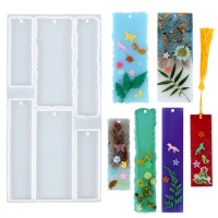 Bookmark Resin Mold Kit，Resin Bookmark Mold,Rectangle 6 Cavity Silicone Bookmark Molds for Epoxy Resin