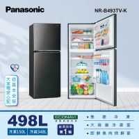 Panasonic 國際牌 498公升一級能源效率雙門變頻冰箱-晶漾黑(NR-B493TV-K)