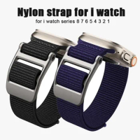 Nylon Loop for Apple Watch Band Ultra 49mm 45mm 44mm Sport Breathable Bracelet Band for iWatch 8 7 6 5 4 SE 42mm 41mm 40mm